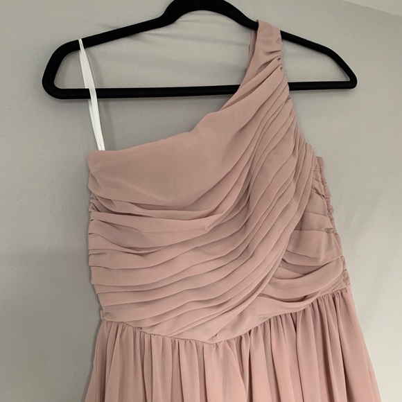 H&M one shoulder maxi dress in blush | size 8 - Picture 7 of 13